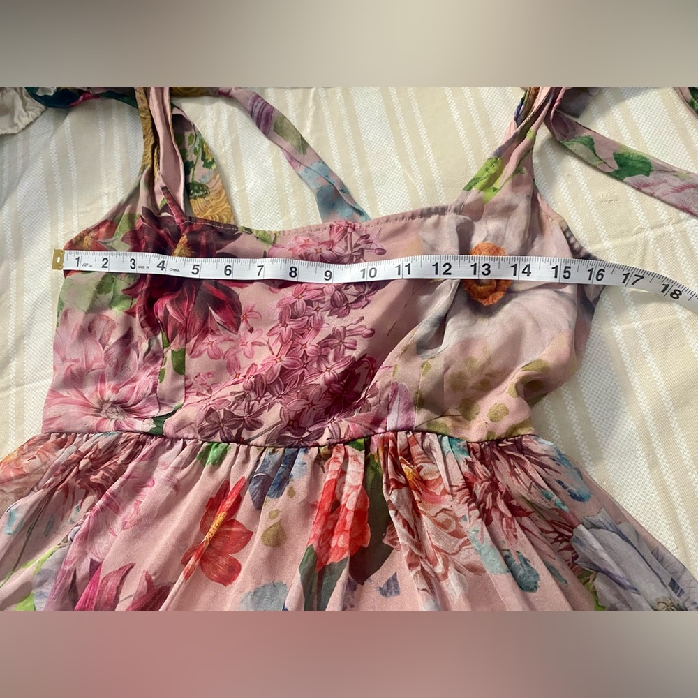 Anthropologie Geisha Designs Isabella Tiered A-line midi dress romantic floral - Picture 7 of 9